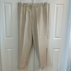 Vintage Men’s L.L. Bean Linen/Cotton Pleated Pants